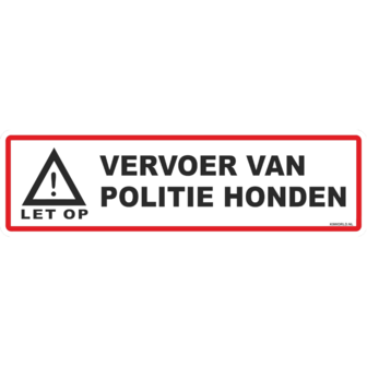 Vervoer Politie honden