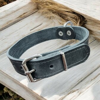 Harness leather collar 1.18 inch wide